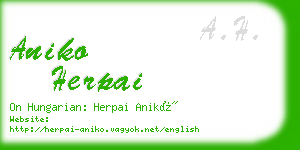 aniko herpai business card
